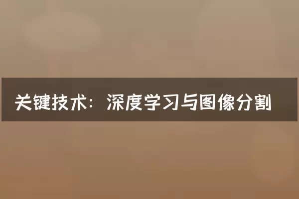关键技术：深度学习与图像分割