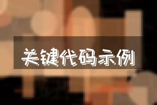 关键代码示例