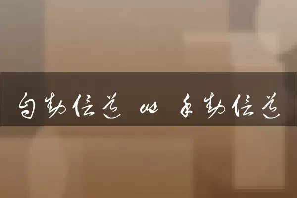 自动信道 vs 手动信道
