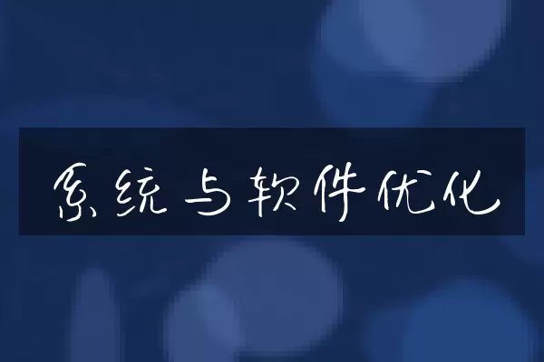 系统与软件优化