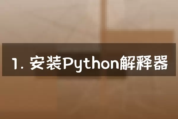 1. 安装Python解释器