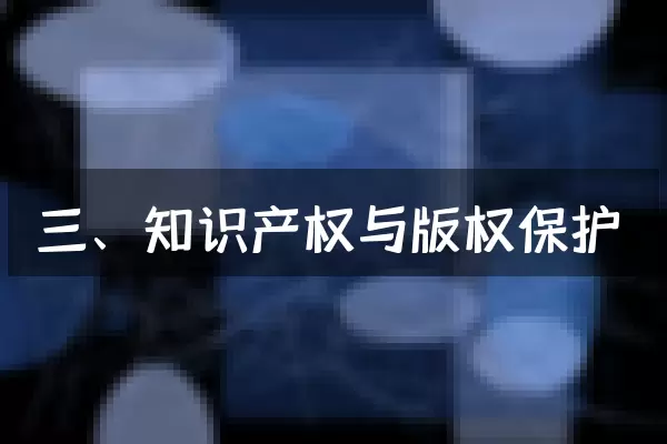 三、知识产权与版权保护