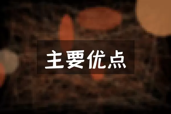 主要优点