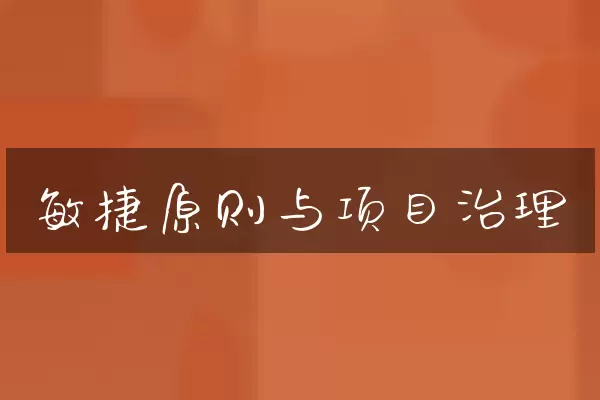 敏捷原则与项目治理