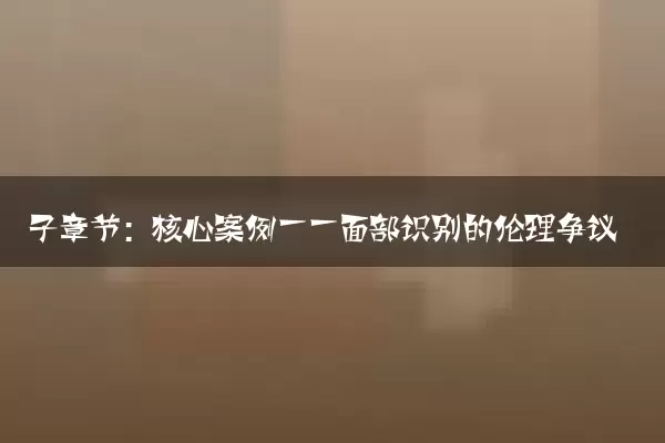 子章节：核心案例——面部识别的伦理争议