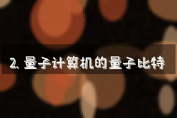 2. 量子计算机的量子比特