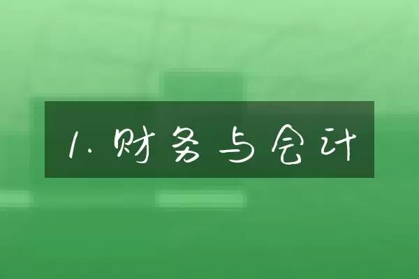 1. 财务与会计