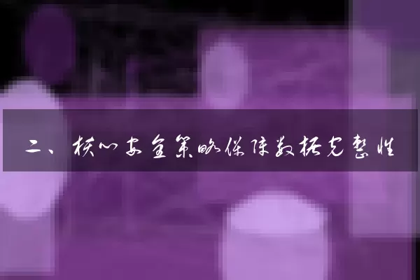 二、核心安全策略保障数据完整性