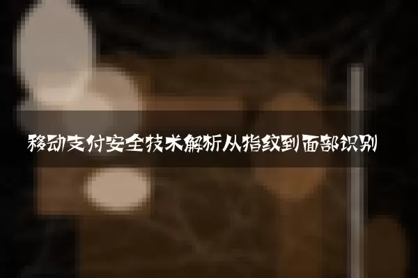移动支付安全技术解析从指纹到面部识别