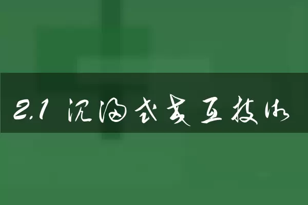 2.1 沉浸式交互技术