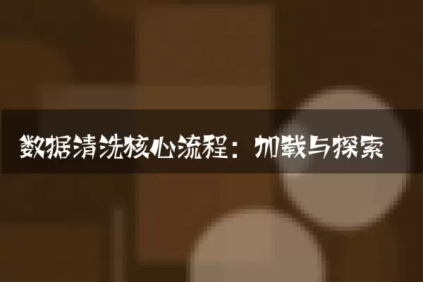 数据清洗核心流程：加载与探索