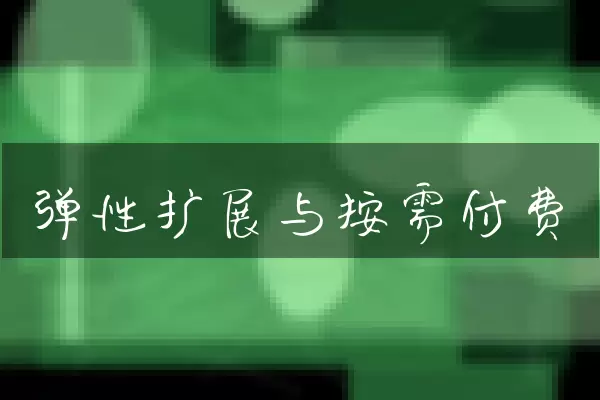 弹性扩展与按需付费