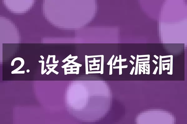 2. 设备固件漏洞