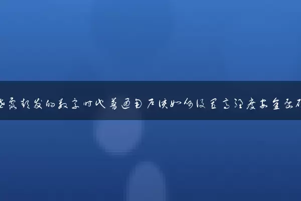 密码泄露频发的数字时代普通用户该如何设置高强度安全密码